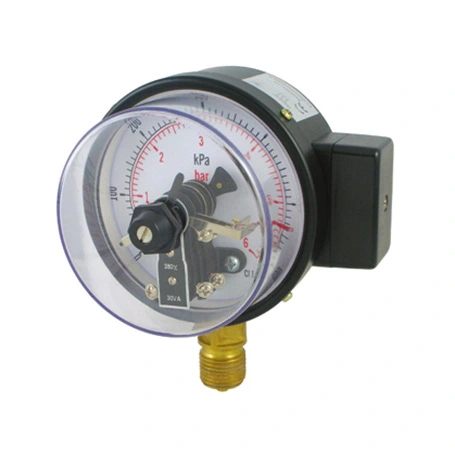 Black Steel Case Electric Contact Pressure Gauge