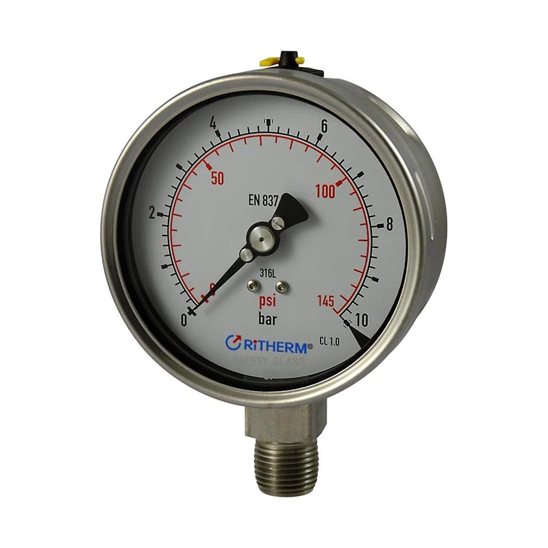 Pengukur Tekanan Semua Stainless Steel Dilas Laser